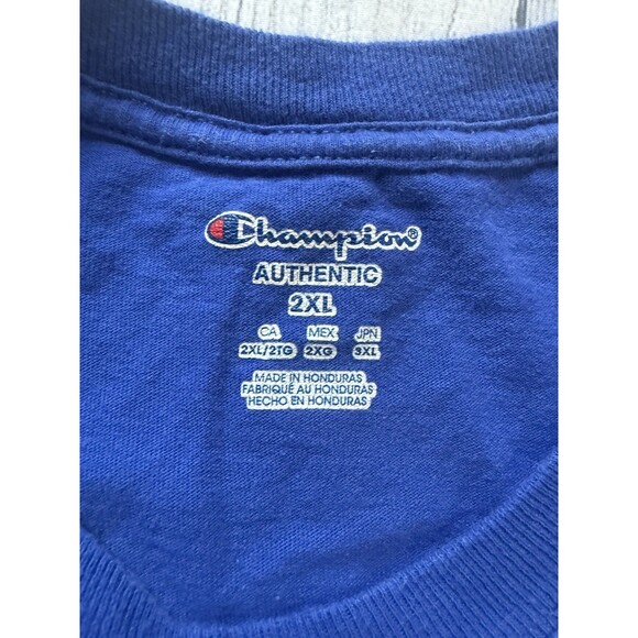 Champion Brand Duke Blue Devils Long Sleeve T-Shirt Size XXL Royal Blue Black - Picture 4 of 5